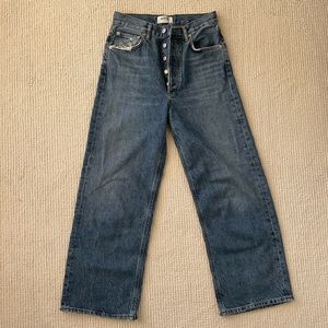 AGOLDE high rise wide leg crop jeans